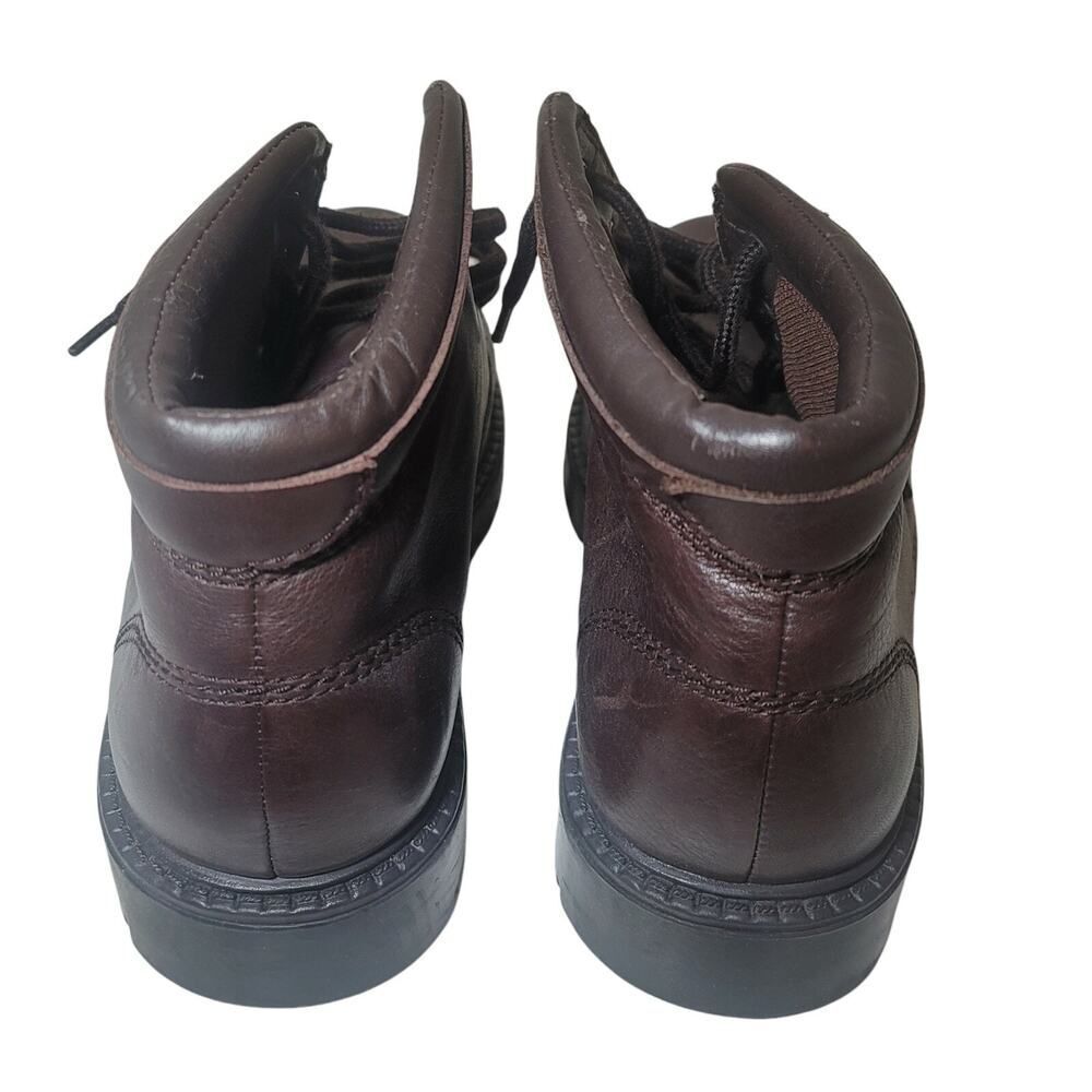 Dockers Leather Ankle Boots Size 7.5 Brown Leather Ankle High Lace Up - Picture 5 of 12